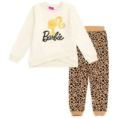 Barbie Girls Fleece Sweatshirt and Jogger Pants Outfit Set