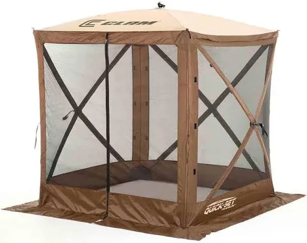 Clam Quick-Set Traveler Screen Shelter - Brown 72in x 72in