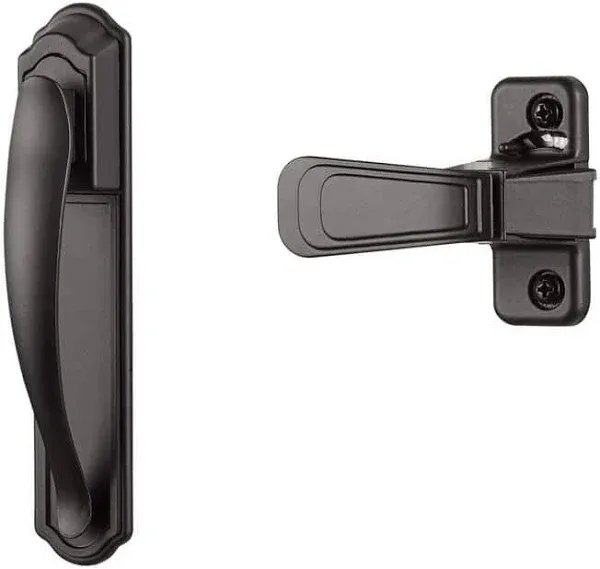 IDEAL SECURITY DX Pull Handle Set with Back Plate (Matte Black)