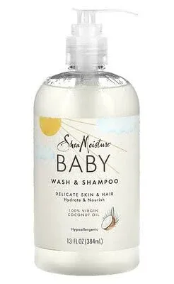 Shea Moisture 100% Virgin Coconut Oil Baby Wash and Shampoo13oz