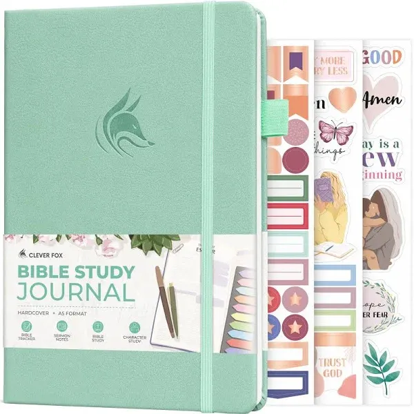 Clever Fox Bible Study Journal – Church Notes Notebook – Note Taking & Journaling Kit – Faith Based Religious Gifts & Accessories (Fuchsia)