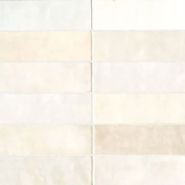 Cloe 2.5" x 8" Ceramic Tile Bedrosians Creme