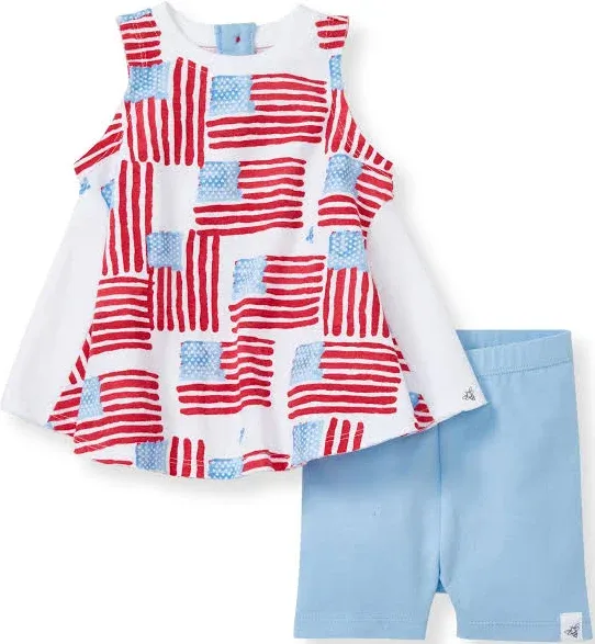 Burt's Bees Baby Grand Ol' Flag Tunic & Bike Short Set