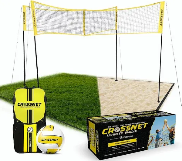 Crossnet Ultimate Bundle Square Volleyball Net Set