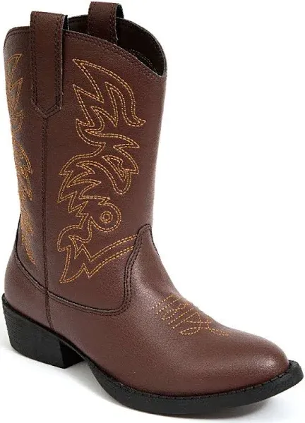 Deer Stags Girls Ranch-K Western Boot, Dark Brown Little Kid Size 4