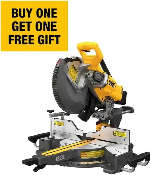 DeWalt DCS781B 60V Max Brushless 12" Double Bevel Sliding Miter Saw