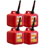 Midwest Can Company 2310 2 Gallon Gas Can Fuel Container Jugs w/ Spout (4 Pack)