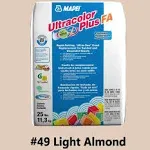 Mapei Ultracolor Plus Fa Rapid Setting Tile Grout 25 lbs Light Almond