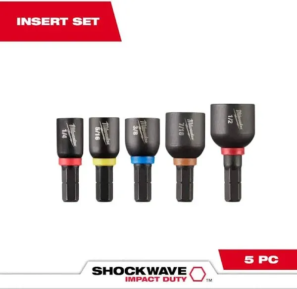 Milwaukee 49-66-4563 Shockwave Insert Nut Driver Set