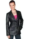 Scully Leather Black Lamb Womens Blazer L