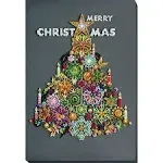 Bead Embroidery Kit &#034;Christmas Tree. Golden lights&#034; size 11.0&#034;x15.0&#034; / 28.0x38.0