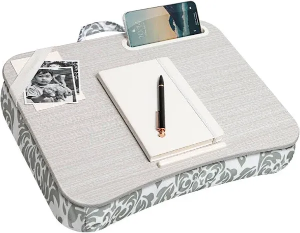 Lapgear Designer Lap Desk, Gray Damask