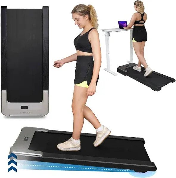 Walking Pad, Under Desk Treadmill for Home Office, Portable Mini Treadmill with Remote Control, 2.5 HP Walking Jogging Machine in LED Display, 265 lbs Weight Capacity, Free Installation