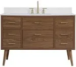 Elegant Lighting Boise Bathroom Vanity Set - Walnut Brown - VF41048WB-BS