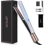 IG INGLAM Titanium Flat Iron Hair Straightener, Curling Iron 1 inch, Infrared Negative Ionic Hair Iron Straightener 11 A