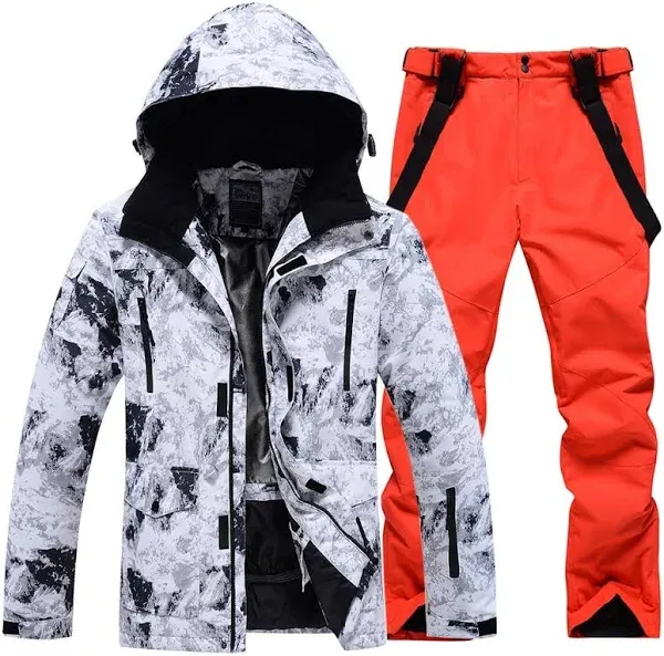 Men Snow Suit Sets Outdoor Sports Snowboarding Clothing Winter Skiing Wear