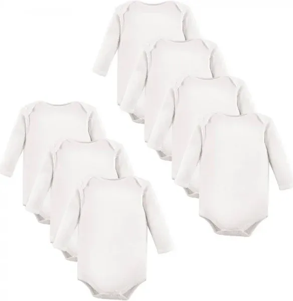 Luvable Friends Baby Cotton Long-Sleeve Bodysuits