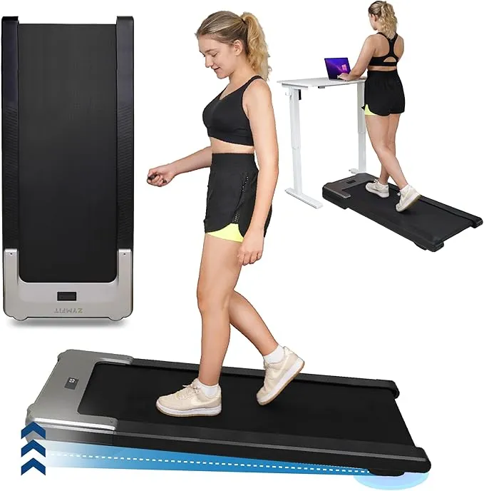 Lightweight Walking Treadmill, 265 lb Capacity, 2.5 HP Portable Under Desk Walking Pad for Home and Office, Indoor Walking Machine with Remote Control and LED Display