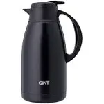 GiNT Stainless Steel Thermal Coffee Carafe, Double Walled Vacuum Water and Beverage Dispenser, 12 Hour Heat Retention, 65 oz / GiNT