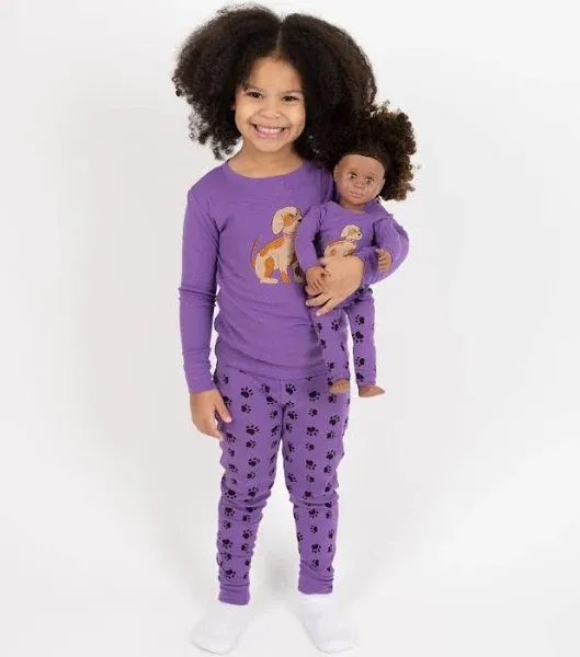 Leveret and Matching Girl Doll Cotton Pajamas