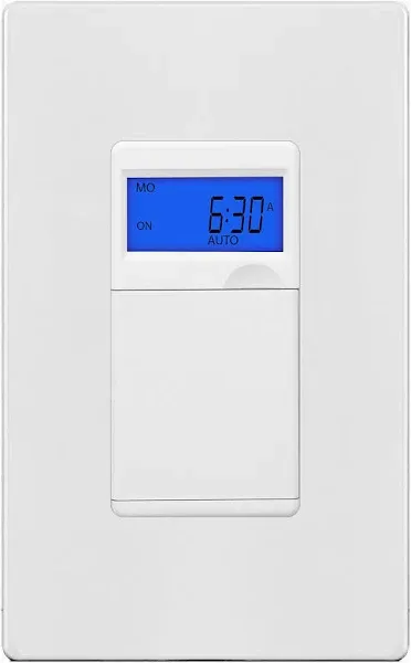 Enerlites 7 Day Digital Programmable In Wall Timer Switch