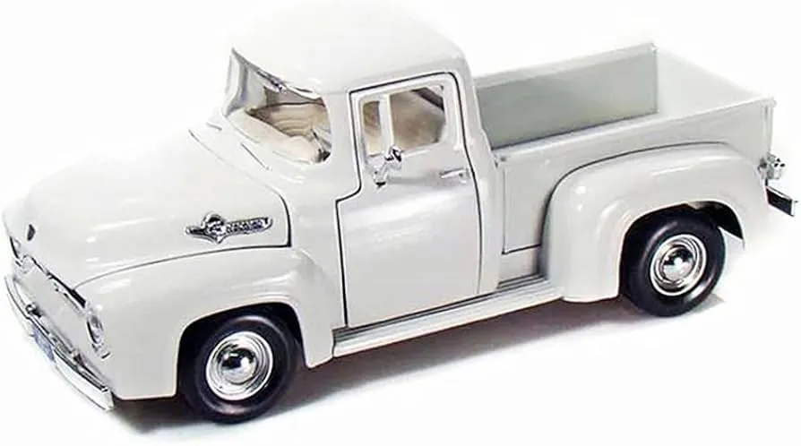 1956 F-100 Pickup Truck White 1/24 Diecast Model Car by Motormax 73235w