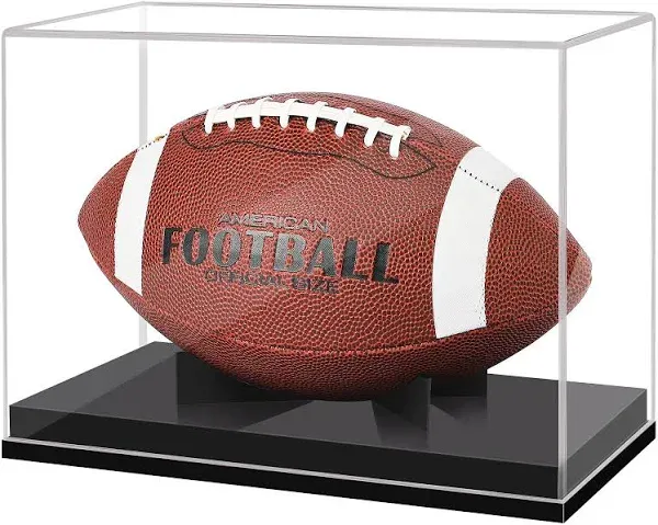 Clear Acrylic Football Display Case Memorabilia Holder for Sports Collectors