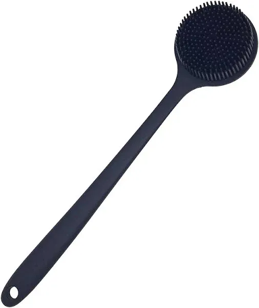 DNC Back Scrubber for Shower Soft Silicone Bath Body Brush with Long Handle