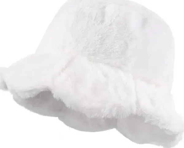 OCTEEN Fluffy Faux Fur Bucket Hat