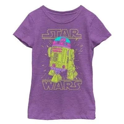 Star Wars Girl's R2-D2 Lines Graphic T-Shirt