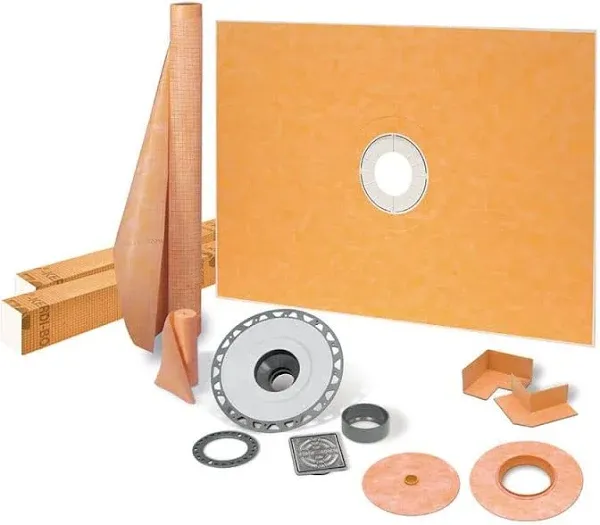 Kerdi-Shower-Kit 48" x 72" PVC Flange 2"