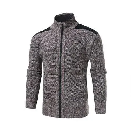 Men's Casual Full Zip Knitted Cardigan