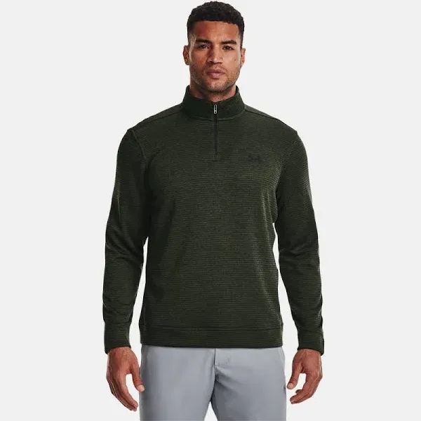 Under Armour Golf Sweater Men&#039;s XL Green Quarter 1/4 Zip Storm Fleece 1373674