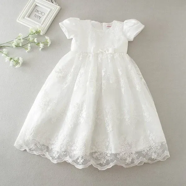 Pippa & Julie Baby Girls' Dresses Pippa & Julie Christening Gown 2pc Outfit Includes Dress & Bonnet Sz 12m