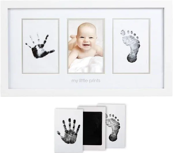 Pearhead Babyprints Newborn Baby Handprint and Footprint Photo Frame Kit