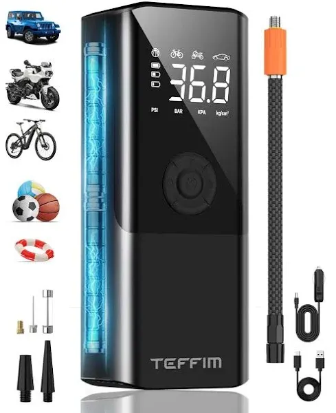 Teffim Tire Inflator Portable Air Compressor