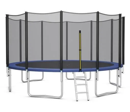 Costway 8/10/12/14/15/16 FT Outdoor Trampoline Bounce Combo W/Safety Closure Net Ladder