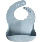 Mushie Silicone Baby Bib (White Daisy)