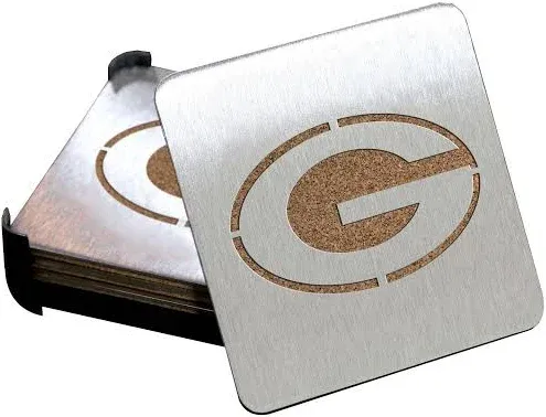 Green Bay Packers Boasters Stainless Steel Coasters - Set of 4