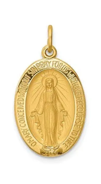 14K Yellow Gold Miraculous Medal