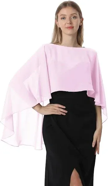 Capelets for Women Chiffon Cape Shawls and Wraps for Evening Dress Wedding Capes Cover Up