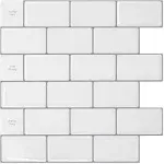 A17003WG-Art3d 12"x12" Backsplash Tile Peel and Stick, 10-Sheet Stick On Subway Tiles for Kitchen