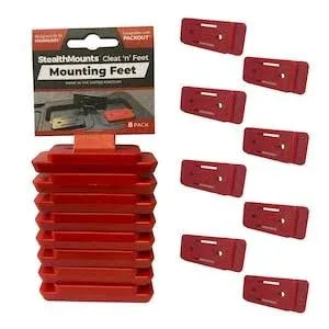 StealthMounts PAC-F-02-8 Packout Feet Red (8 pack)