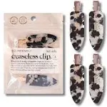 Kitsch Creaseless Clips Set | Black Terrazzo