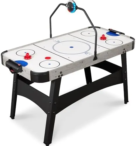 Best Choice Products 54in Air Hockey Game Table with LED Lights, Scoreboard, and Powerful Motor