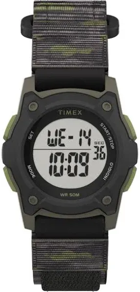 Timex Kid&#039;s Digital 35mm Watch - Green Camo w/Fastwrap Strap TW7C77500XY UPC ...