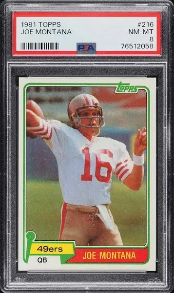 Joe Montana 1981 Topps Rookie