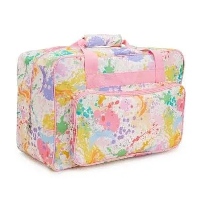 Pastel Watercolor Sewing Machine Carrying Case - Universal Tote Travel Bag Ac...