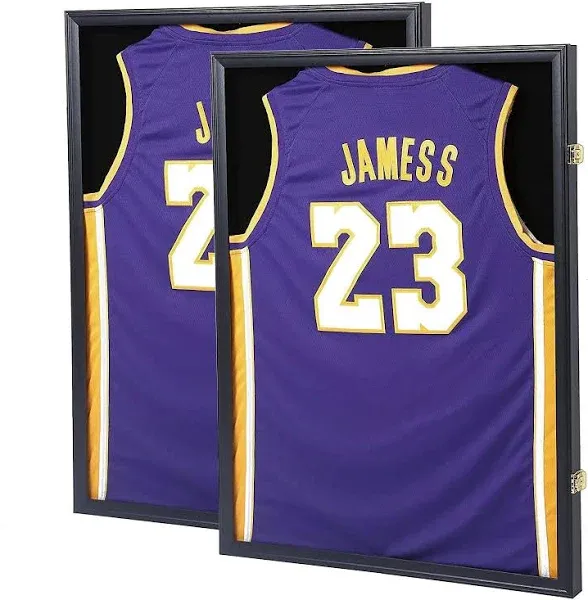 Jersey Display Frame Case, Large Lockable Shadow Box Sports Jersey Frame with...