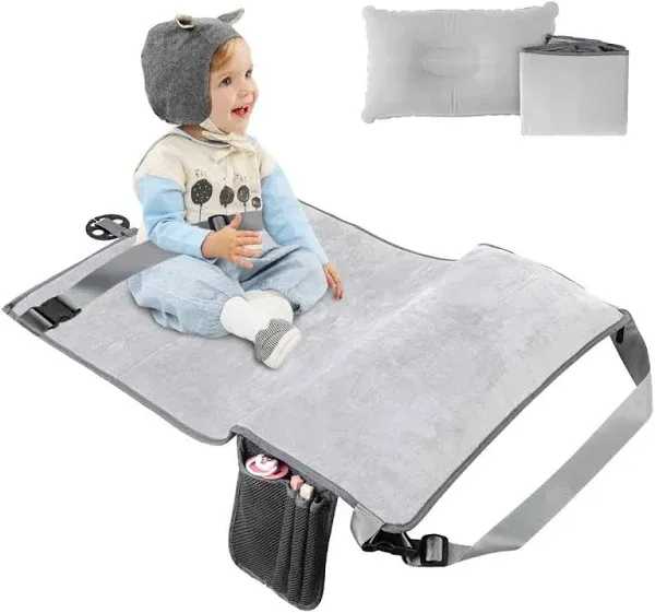 ZGFCSJP Toddler Airplane Travel Bed Kids Airplane Seat Extender Travel Seat Inflatable Airplane Foot Rest Portable Airplane Travel Bed